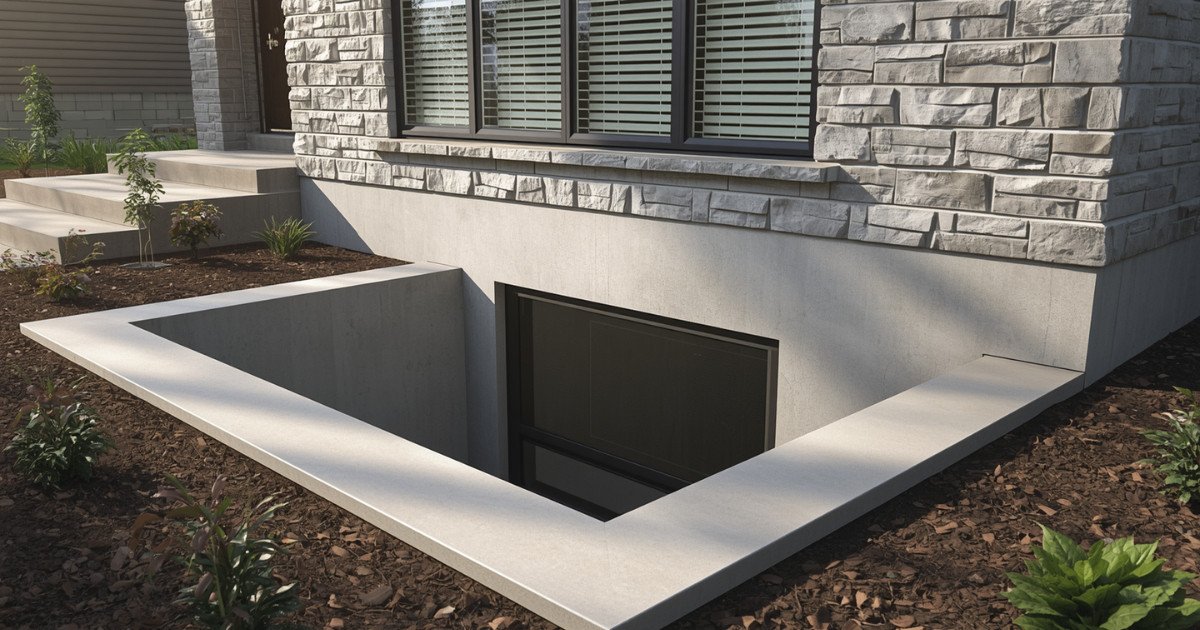 Residential Home Custom Step-Down Egress Well Design Options